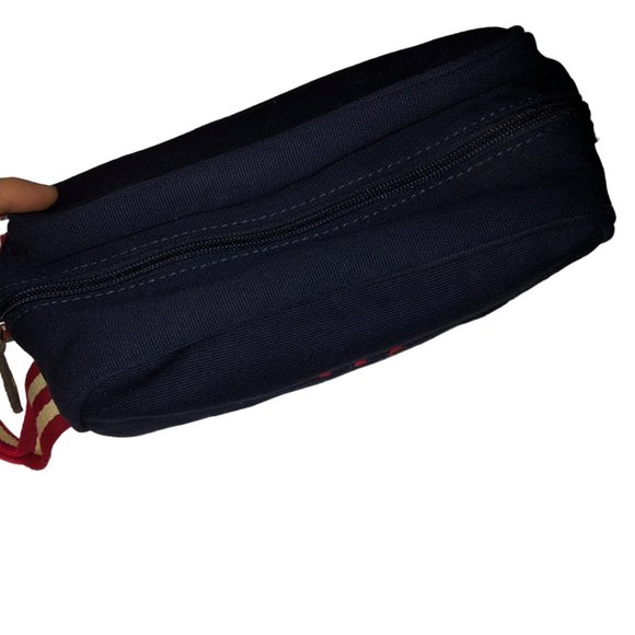 MY STYLE BAGS ITALY NEW NWT blue red stripe high quality makeup bag "MTP" - Picture 4 of 7